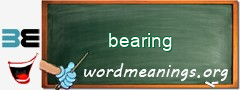 WordMeaning blackboard for bearing